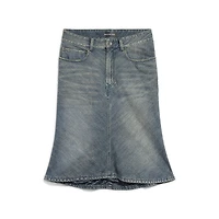 godet midi skirt