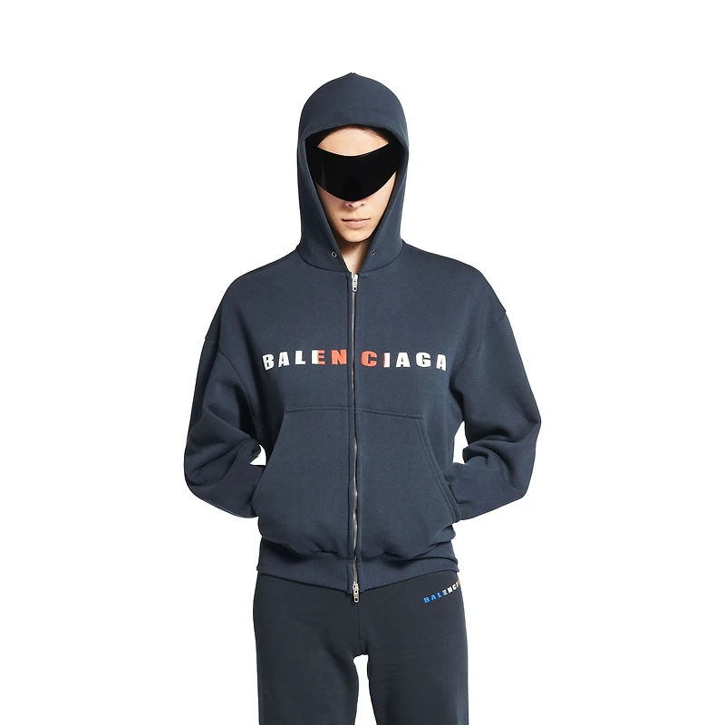 international zip-up hoodie small fit