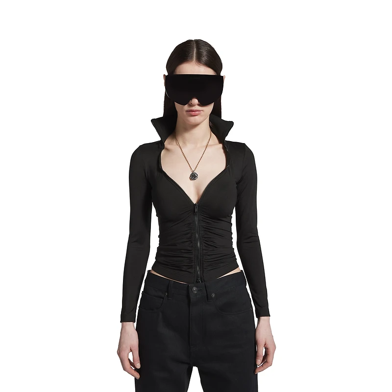 bra cup zip-up jacket