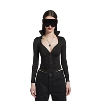 bra cup zip-up jacket