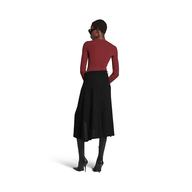 draped tailored skirt