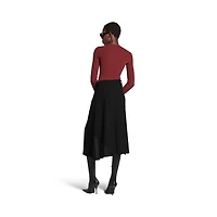 draped tailored skirt