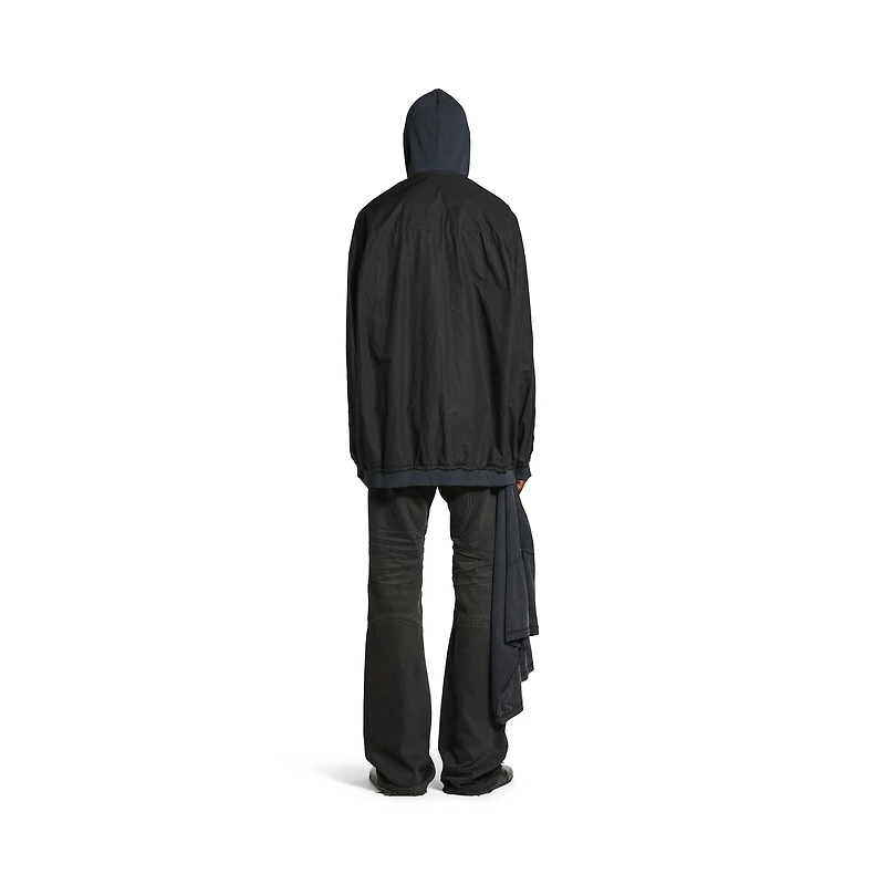 cut-up hooded shirt