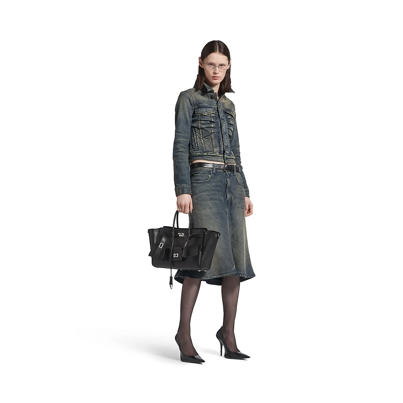 ruched denim jacket