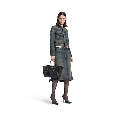 ruched denim jacket