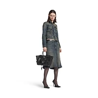 ruched denim jacket