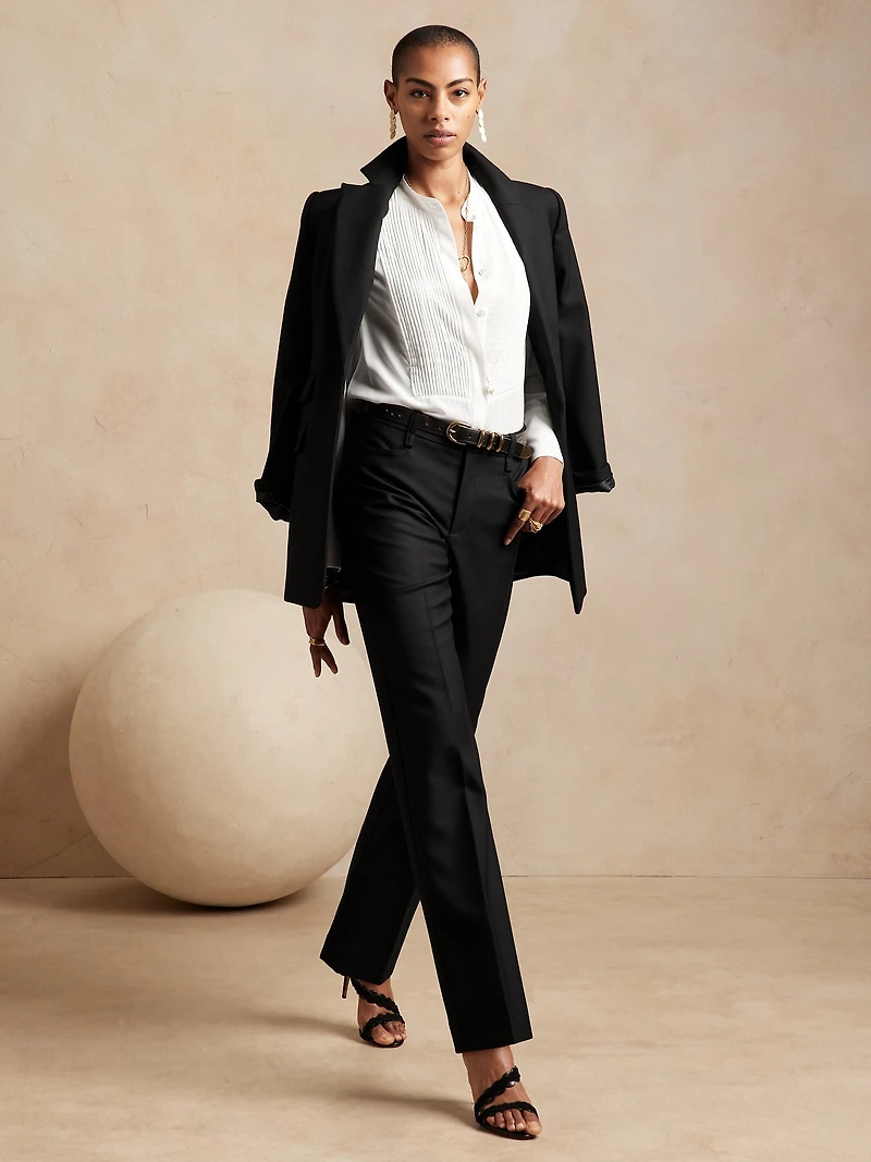 Lido Straight Italian Wool Pant