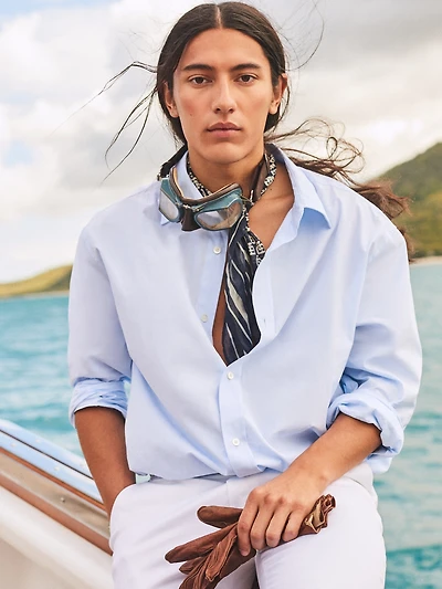 Standard-Fit Premium Cotton Poplin Dress Shirt