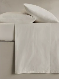 Washed Cotton Percale Flat Sheet