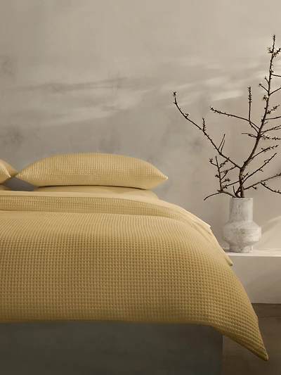 Cotton Waffle-Weave Duvet Cover