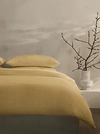 Cotton Waffle-Weave Duvet Cover