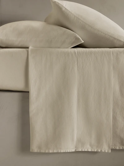 Washed Linen-Cotton Flat Sheet