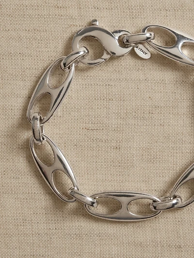 Elongated Mariner Link Chain Bracelet by Aureus + Argent