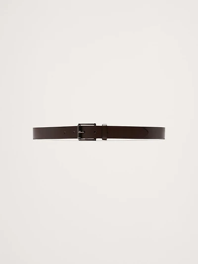Leather Belt with Beveled Edges