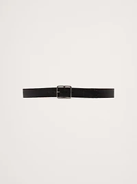 Leather Belt with Square Buckle