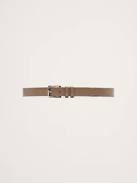 Topstitched Leather Belt