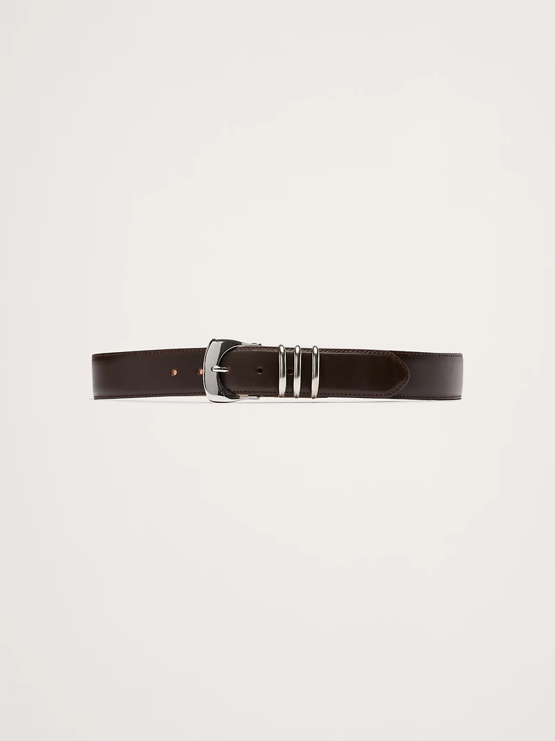 Fiori Statement Leather Belt