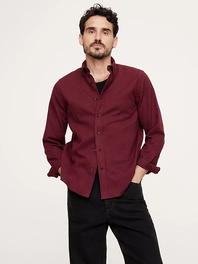 Standard-Fit Cotton Flannel Shirt