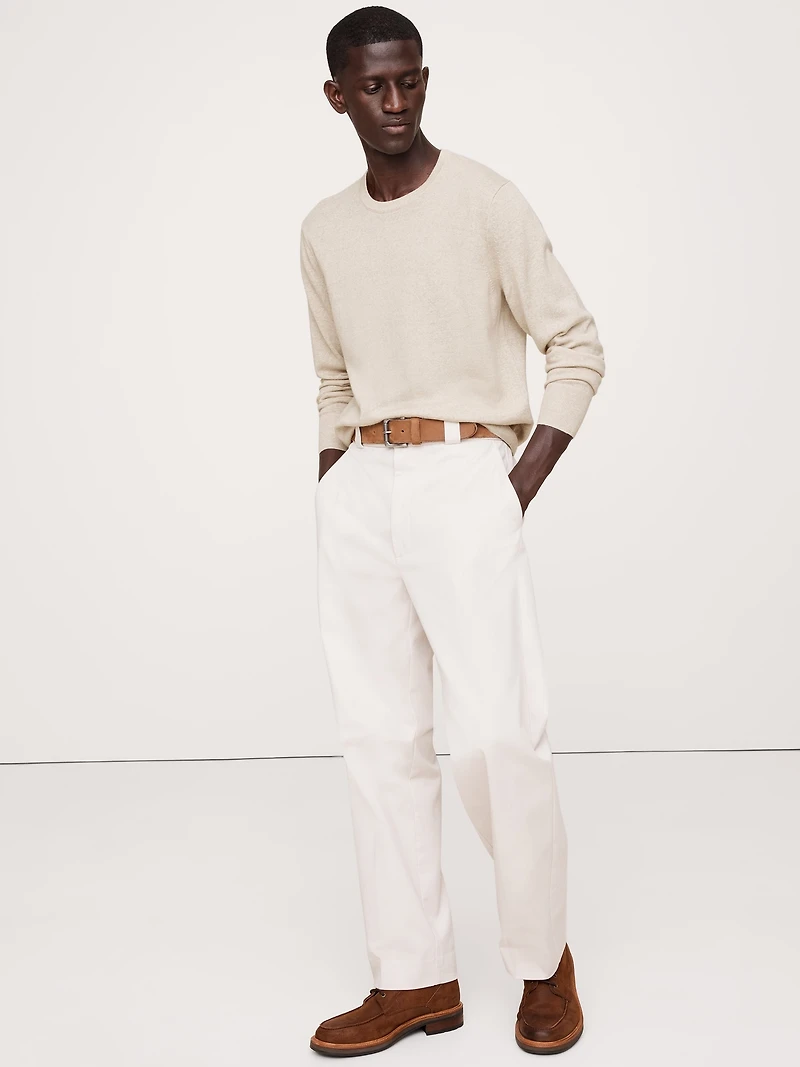 Italian Merino Crew Sweater-Neck Sweater