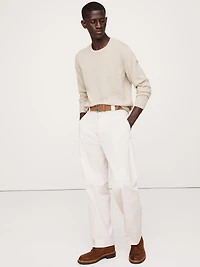 Italian Merino Crew Sweater-Neck Sweater