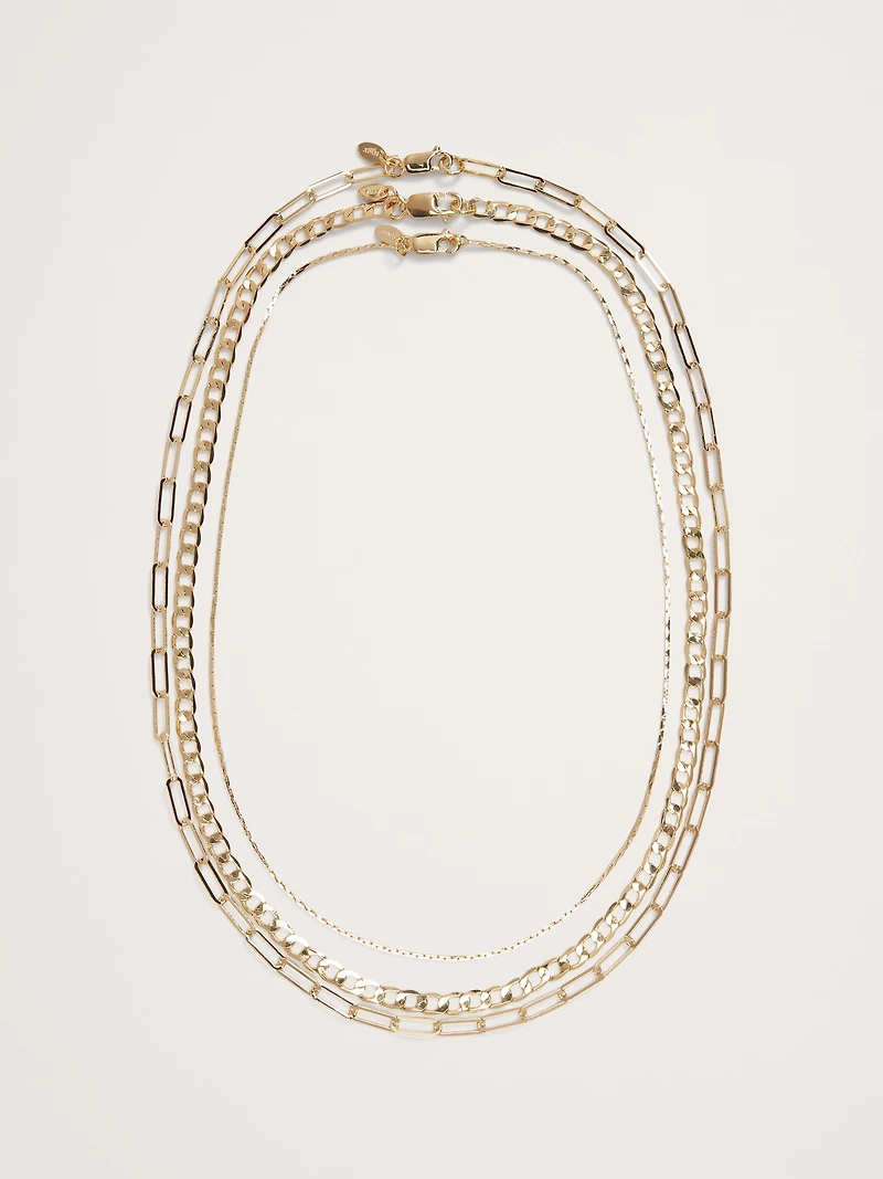 Ravena Delicate Chains Set Of 3 by Aureus + Argent