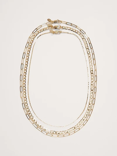Ravena Delicate Chains Set Of 3 by Aureus + Argent