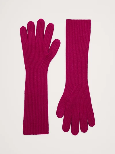 Signature Cashmere Long Gloves