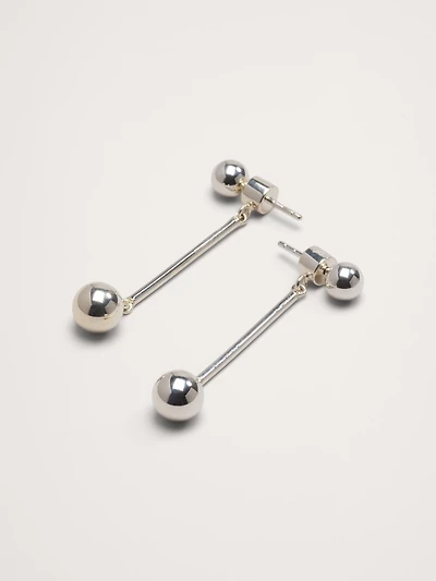 Small Barbell Drop Earrings
