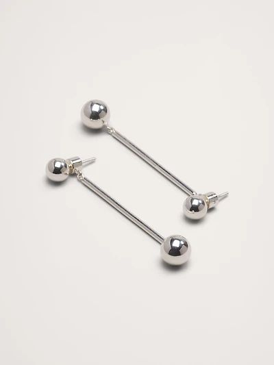 Large Barbell Drop Earrings