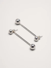 Large Barbell Drop Earrings