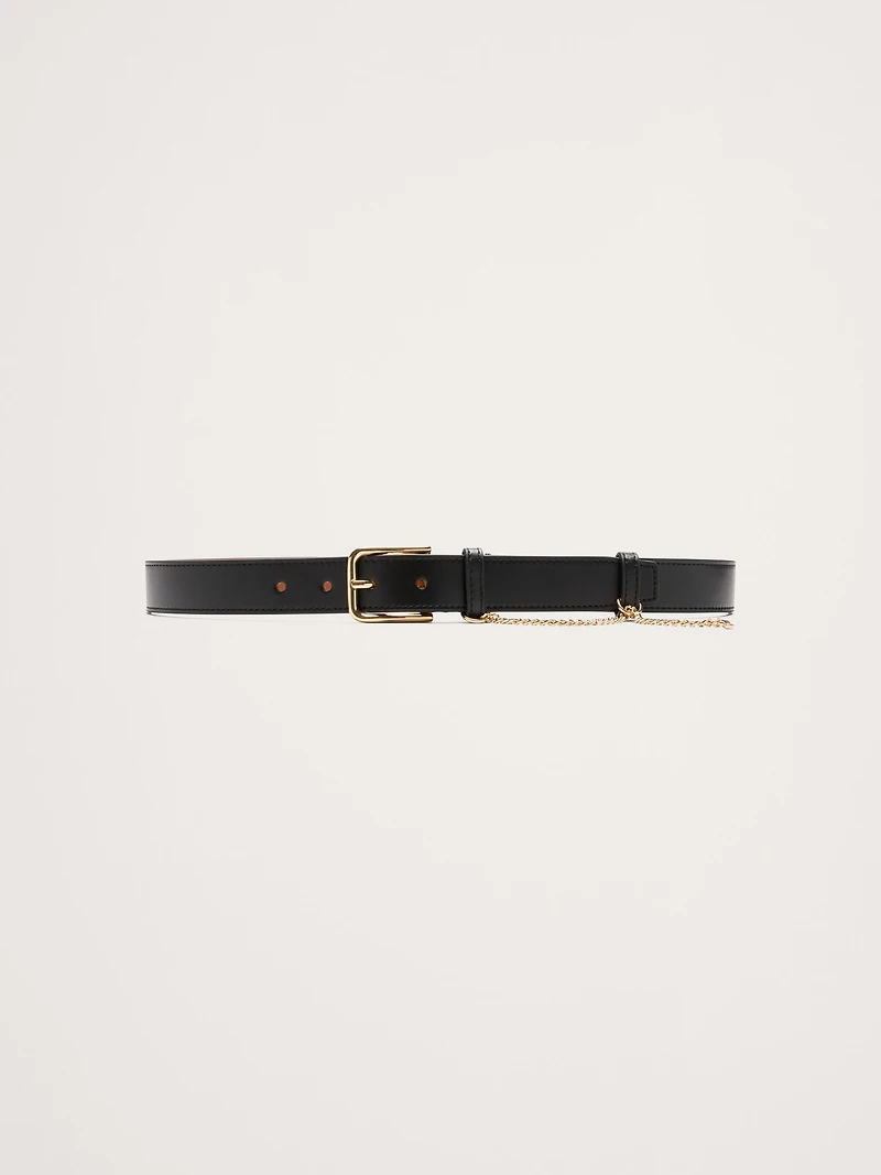 Leather Drop-Chain Belt