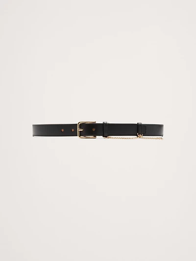 Leather Drop-Chain Belt