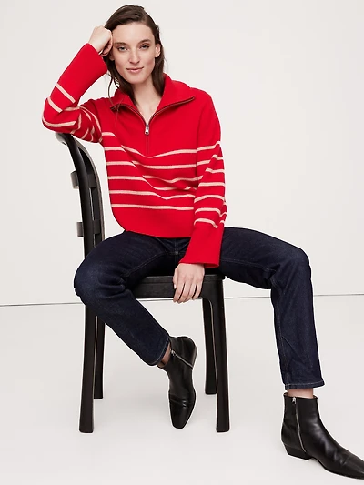 Cashmere Half-Zip Sweater
