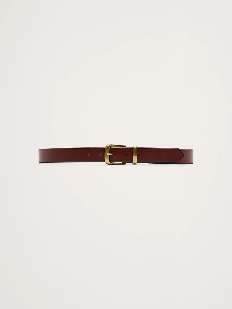 Metal Catch Leather Belt