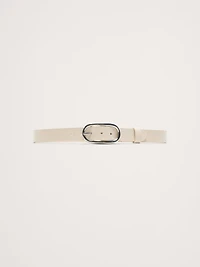Leather Oval Buckle Belt