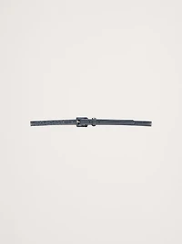 Embossed Leather Skinny Belt