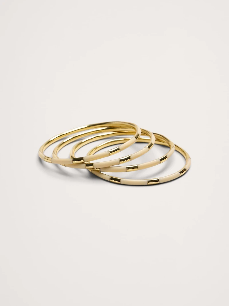 Brass Bangles Set of 4 by Aureus + Argent