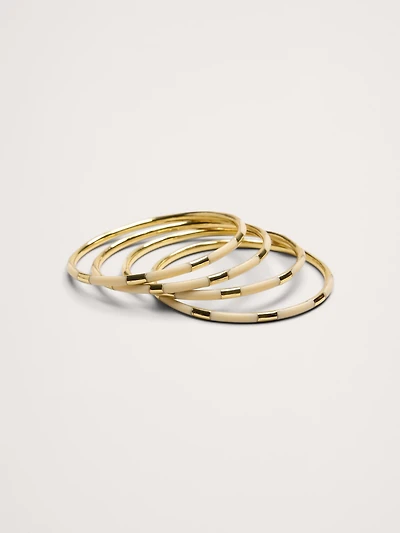 Brass Bangles Set of 4 by Aureus + Argent