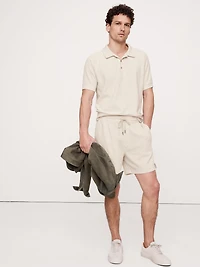 6" Waffle-Knit Pull-On Short