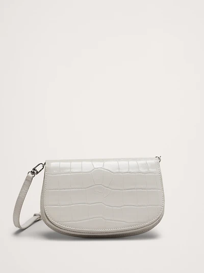Embossed Leather Crossbody Bag
