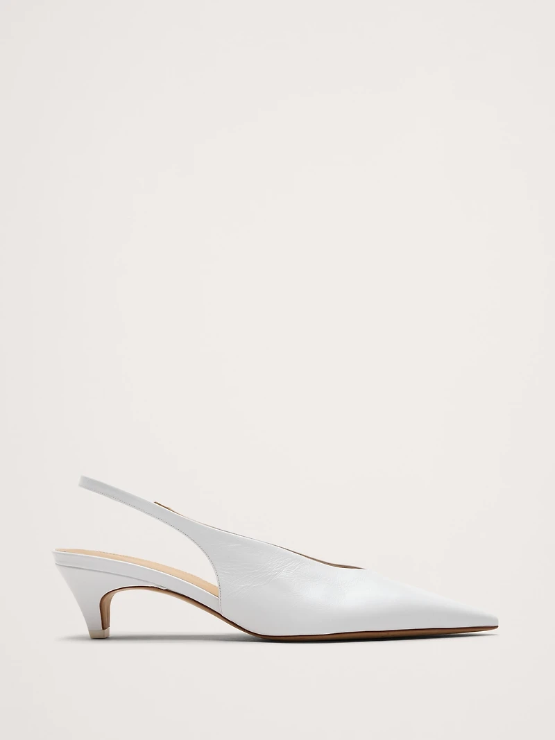 Italian Leather Slingback Pump