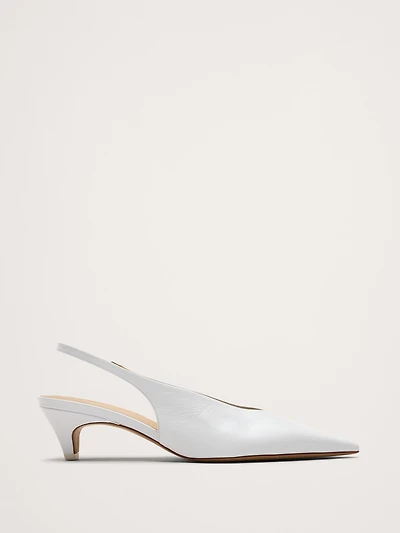 Italian Leather Slingback Pump