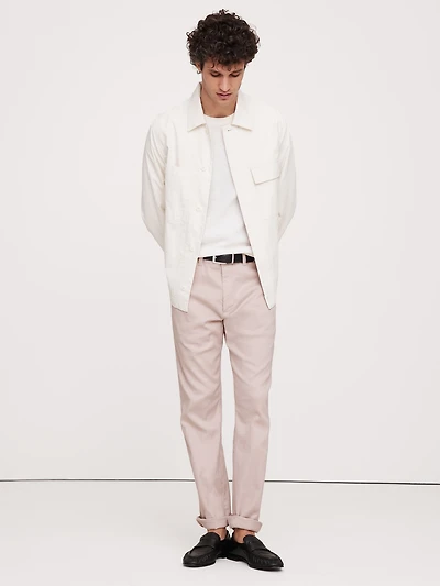 Athletic Slim Linen-Cotton Chino Pant