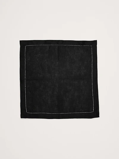 Ladder Stitch Linen Pocket Square