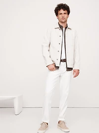 Straight Linen-Cotton Traveler Pant