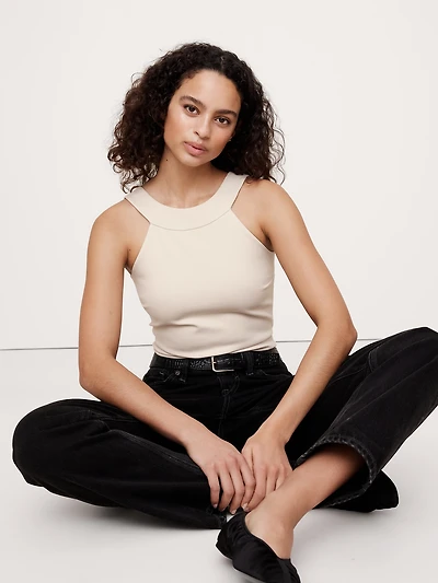 Everywhere Ponte Scoop-Back Top