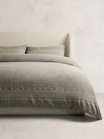 Heirloom Embroidered Linen Duvet Cover