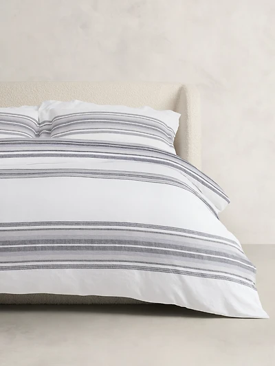 Multi-Stripe Linen Duvet Cover