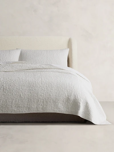 Hand-Stitched Abstract Silk Quilt