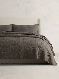 Hand-Stitched Abstract Silk Quilt